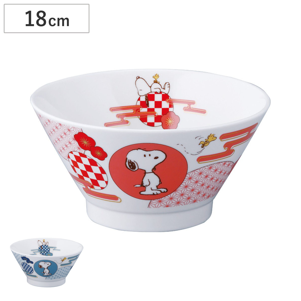 麺鉢 麺丼 スヌーピー （ 18cm 電子レンジ対応 食洗機対応 磁器 ラーメン鉢 ラーメン 麺 丼 どんぶり 丼物 ボウル 鉢 器 うつわ 日本製 和風 和食器 キャラクター かわいい ） 【松青】