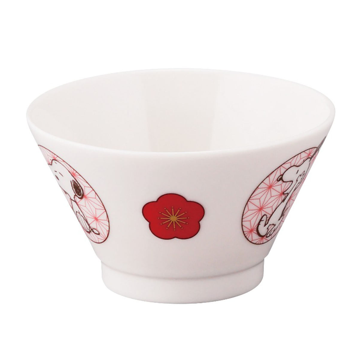 鉢 小鉢 スヌーピー ( 10cm 電子レンジ対応 食洗機対応 磁器 ボウル 器 うつわ 食器 日本製 和風 和食器 キャラクター かわいい ) 【梅赤】 梅赤