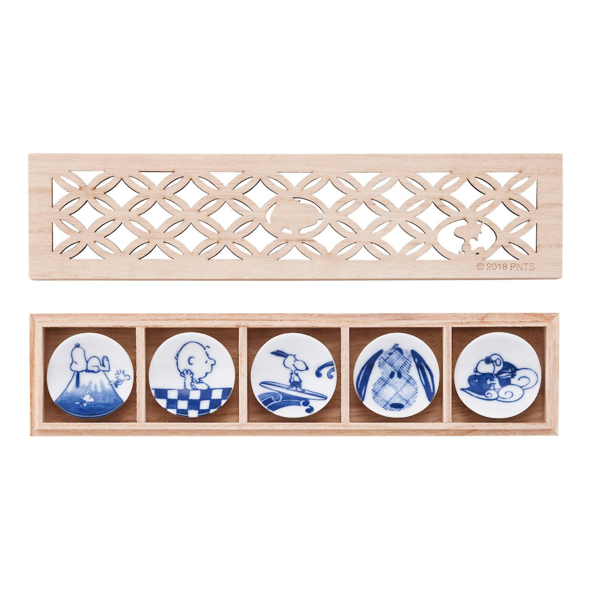 箸置き 木箱入箸置揃 スヌーピー （ 5個セット 箸おき お箸置き カトラリー 日本製 和風 和食器 キャラクター かわいい ）