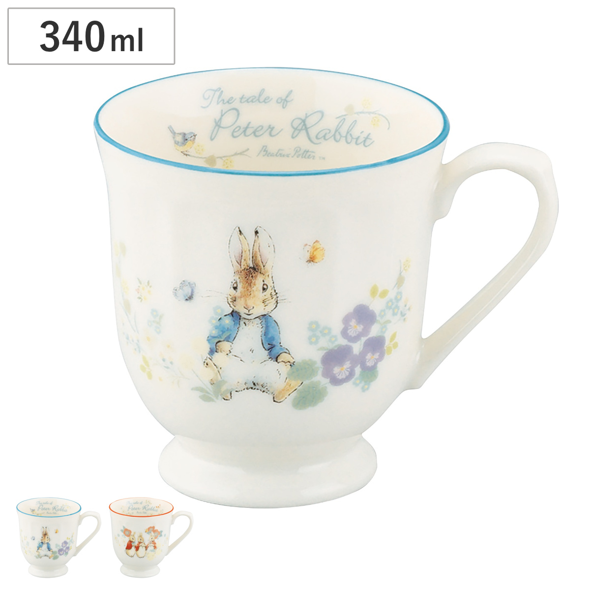 マグカップ マグ ピーターラビット （ 9.1cm 340ml 磁器 日本製 電子レンジ対応 マグコップ カップ ティーカップ 食器 かわいい キャラクター キャラ プレゼント ギフト ） 【シスターズ】