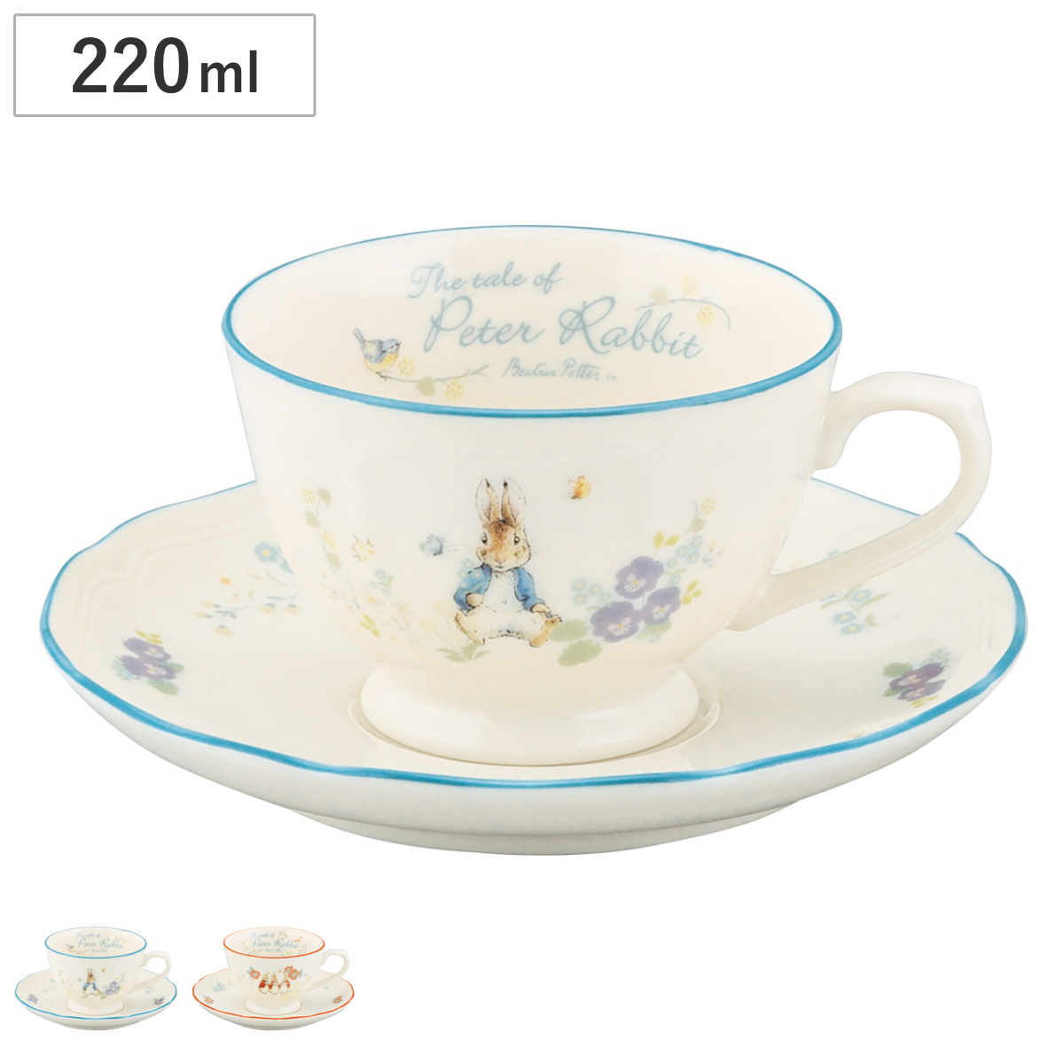ティーカップ カップ＆ソーサー ピーターラビット （ 220ml 磁器 日本製 電子レンジ対応 コーヒーカップ カップ ティーウェア 食器 かわいい キャラクター キャラ プレゼント ギフト セット ） 【シスターズ】