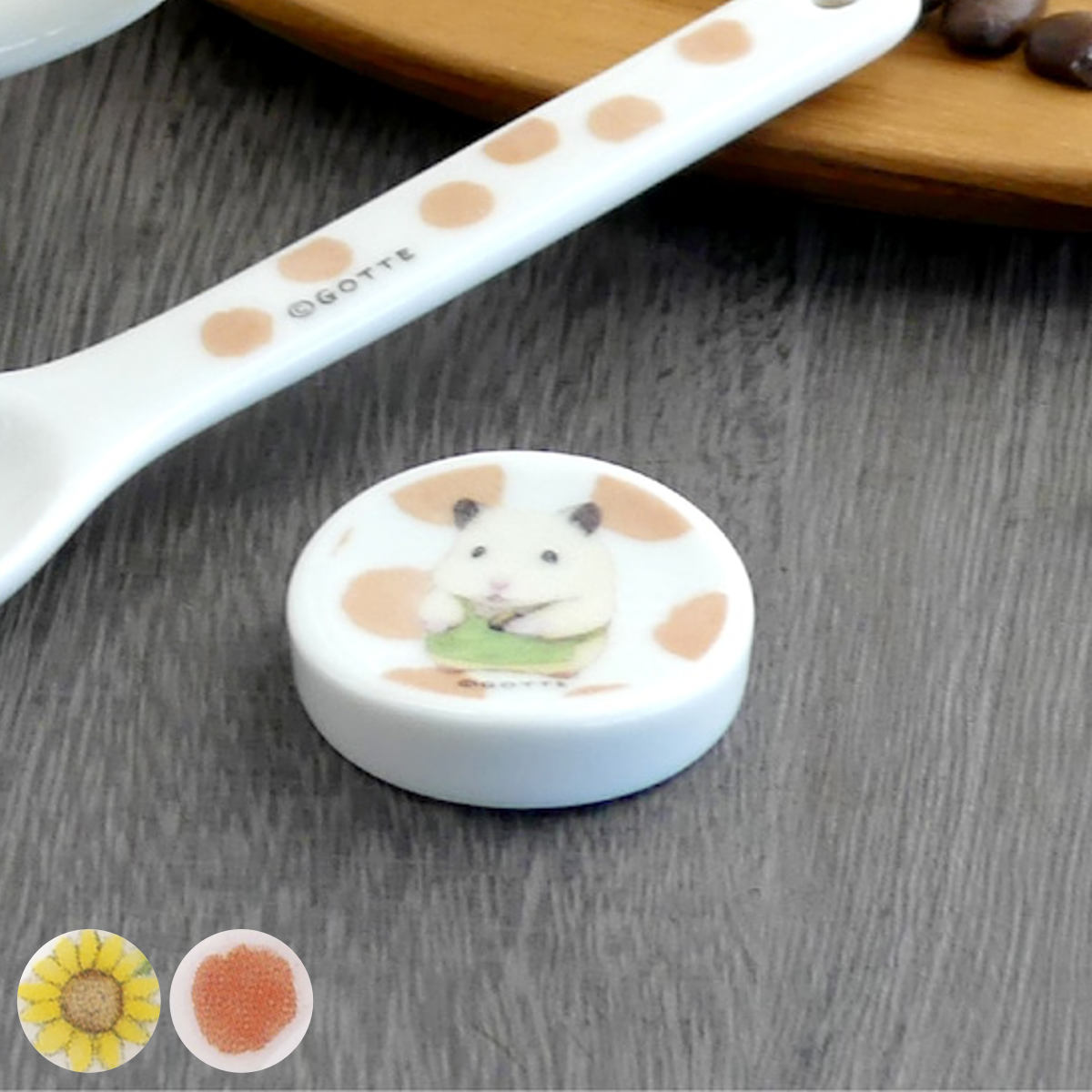 箸置き 助六の日常 （ カトラリーレスト 箸置 磁器 丸 日本製 カトラリー かわいい 癒し キャラクター グッズ ） 【ドット】