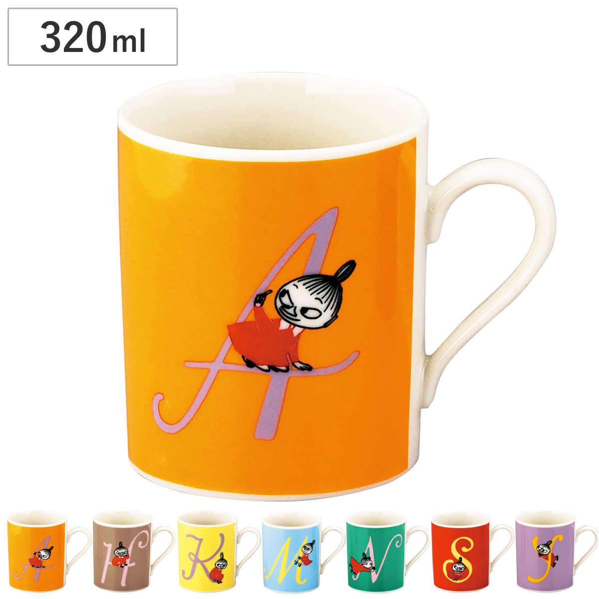 マグカップ MOOMIN イニシャルマグ （ 320ml 電子レンジ対応 食洗機対応 磁器 日本製 マグ マグコップ カップ 食器 ムーミン リトルミイ ミイ おしゃれ シンプル 北欧 キャラクター かわいい ） 【S】