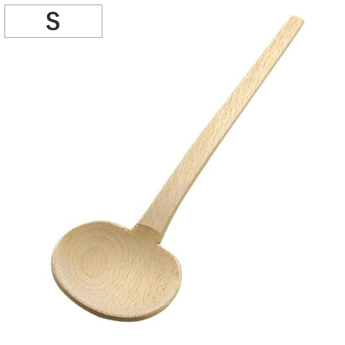 おたま 並玉杓子 小 天然木 日本製 （ お玉 しゃくし 木製杓子 平型杓子 キッチンツール キッチン用品 木製 レードル 木製お玉 調理器具 穴無しお玉 取り分けお玉 取り分けスプーン 和風 ）