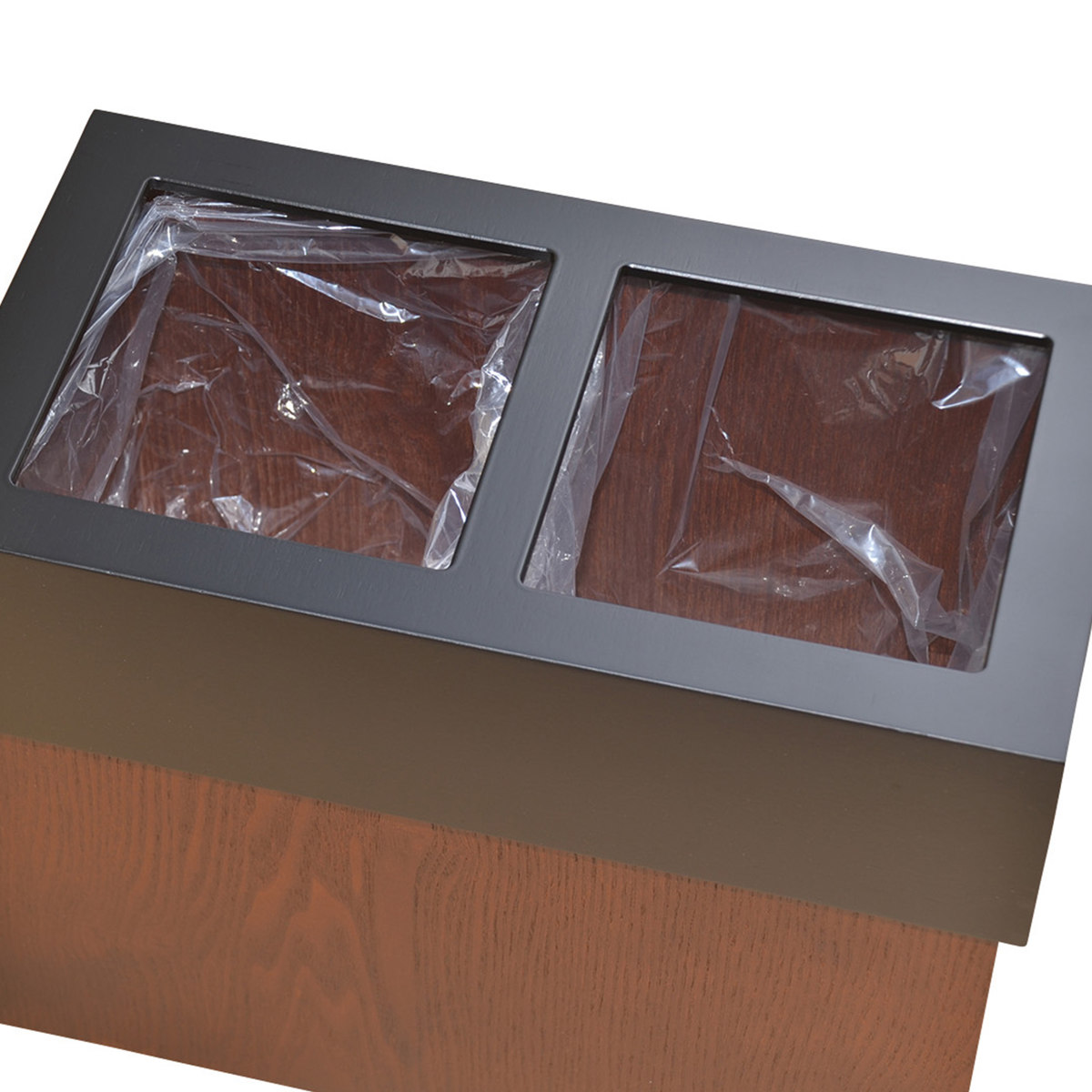 ゴミ箱 分別ダストボックス 日本製 木製 ブラック ( ごみ箱 天然木 角型 タモ材 小型 スリム ナチュラル 分別 おしゃれ 袋が見えにくい インテリア シンプル モダン )