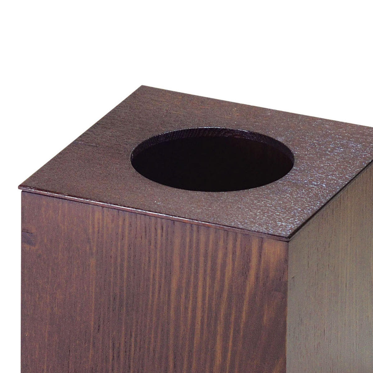 ゴミ箱 小 日本製 木製 中枠付き ( ごみ箱 天然木 角型 タモ材 小型 四角 ナチュラル おしゃれ メイク用 卓上 インテリア シンプル モダン ) 【ブラウン】 ブラウン