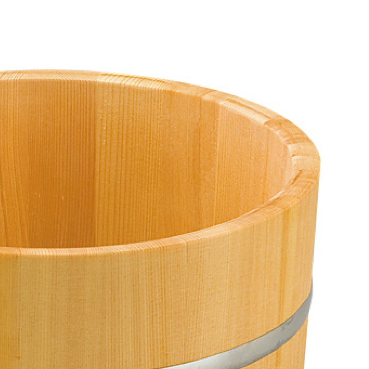 湯桶 木製 ステンレスタガ 椹 サワラ ( 湯おけ 天然木 風呂桶 桶 おけ 風呂おけ 洗面器 お風呂 木 さわら ウォッシュボール 銭湯 温泉 取っ手 木目 すくいやすい 軽量 レトロ 日本製 )