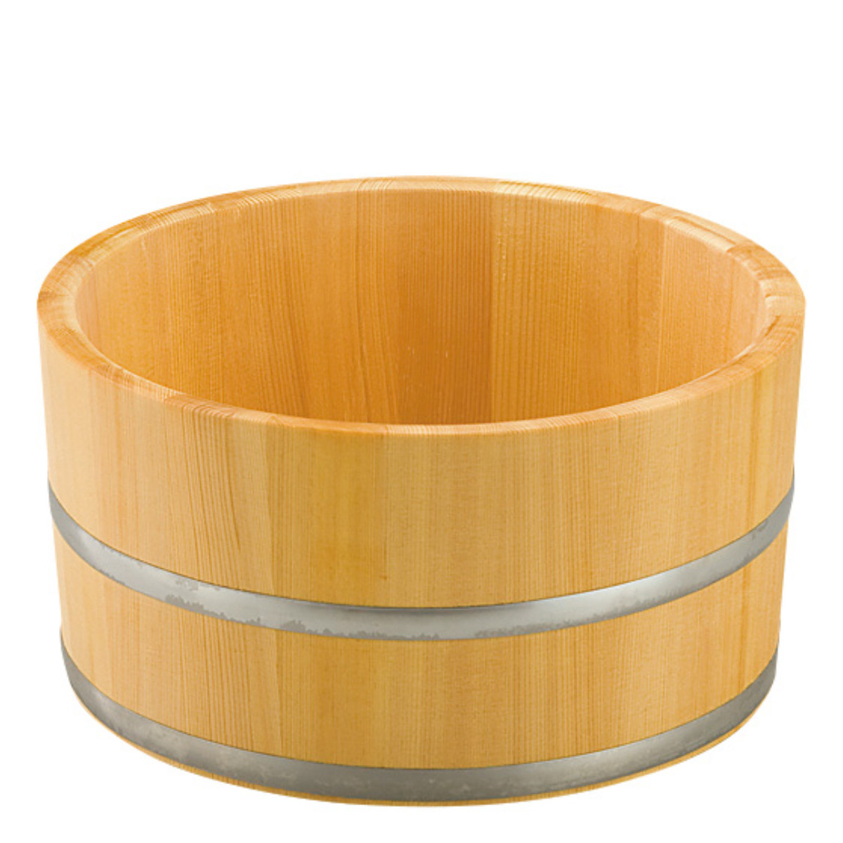 湯桶 木製 ステンレスタガ 椹 サワラ ( 湯おけ 天然木 風呂桶 桶 おけ 風呂おけ 洗面器 お風呂 木 さわら ウォッシュボール 銭湯 温泉 取っ手 木目 すくいやすい 軽量 レトロ 日本製 )