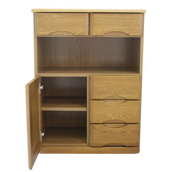 FAX台 電話台 サイドボード 天然木 幅60cm （ ラック 収納棚 棚