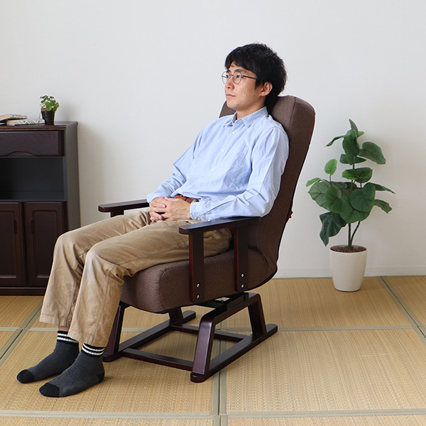 高座椅子 高齢者 回転 リクライニング 肘掛 疲れにくい 腰痛 座面高