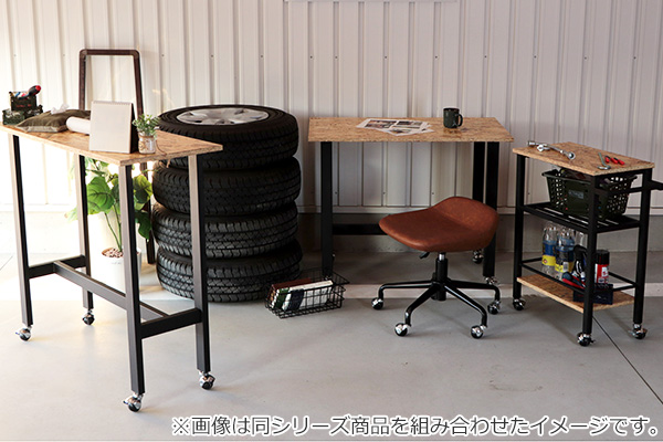 デスク 幅90cm OSB材 木製 スチール おしゃれ ワークデスク つく