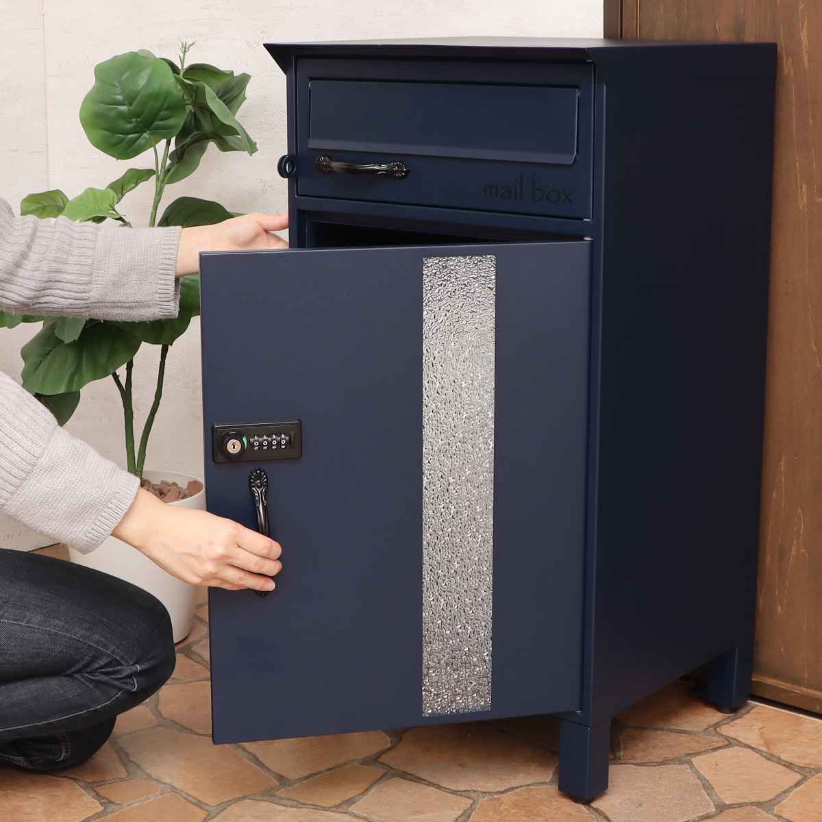 宅配ボックス ポスト マスケッティ 置き型 ( 宅配 ボックス ポスト一体型 宅配ポスト デザインポスト 据え置き 置き配用ボックス メールボックス メールBOX 宅配BOX 宅配POST 置き配 )