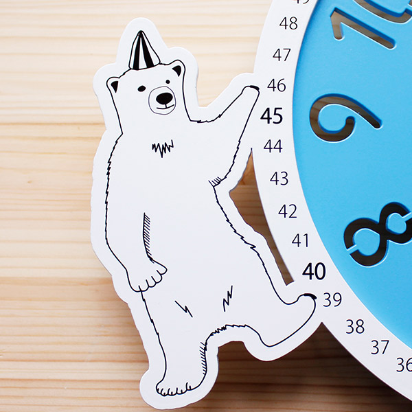 振り子時計 circus clock シロクマ ステップ秒針 ヤマト工芸 掛け時計 日本製 ( 壁時計 壁掛け時計 インテリア 時計 クロック ウッドクロック かわいい 知育時計 アナログ 分表示 見やすい 子ども部屋 サーカス 白くま 練習 )