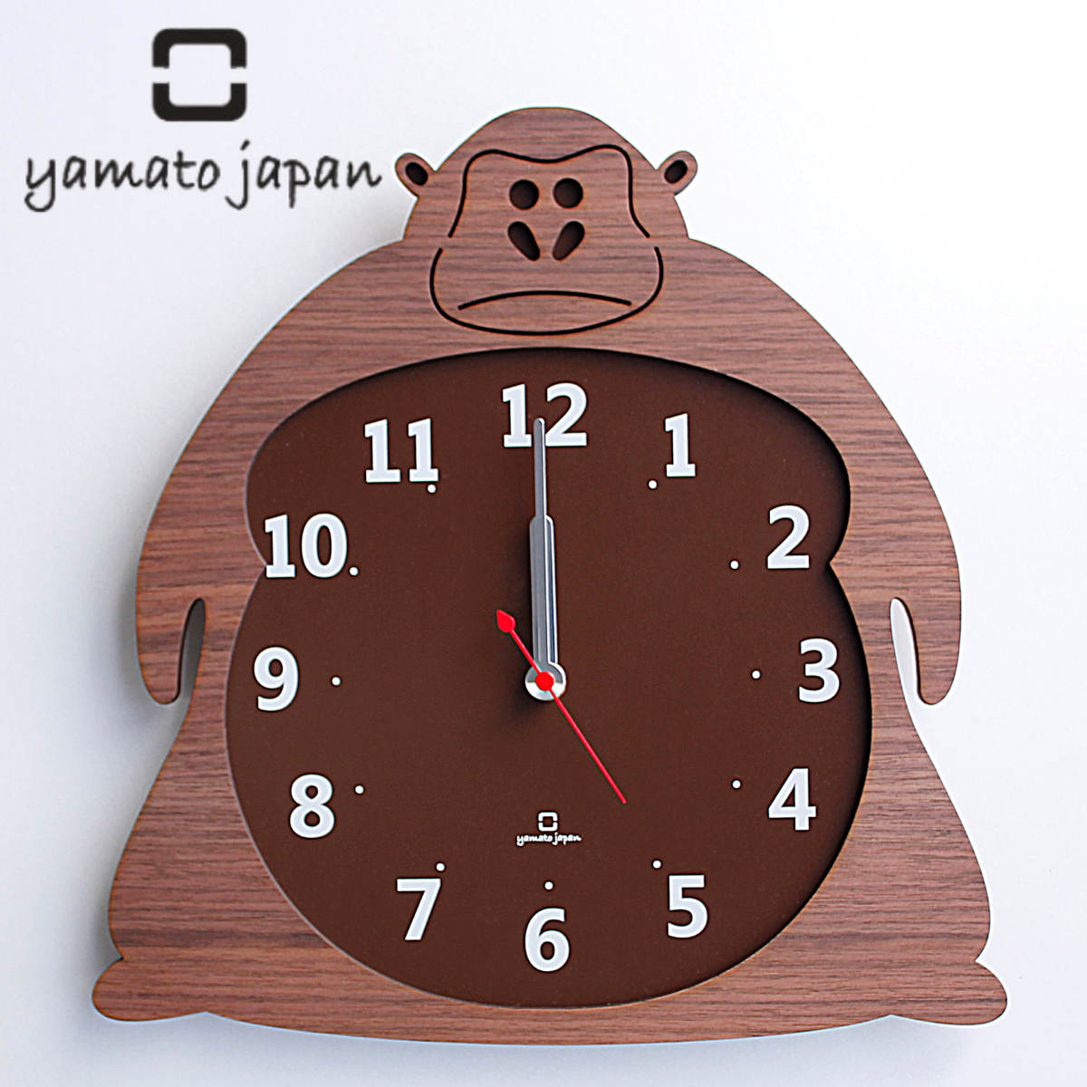 掛け時計 木製 ヤマト工芸 yamato Clock Zoo ゴリラ （ 壁掛け時計 かけ時計 時計 とけい クロック 雑貨 ウォールクロック 日本製 掛時計
