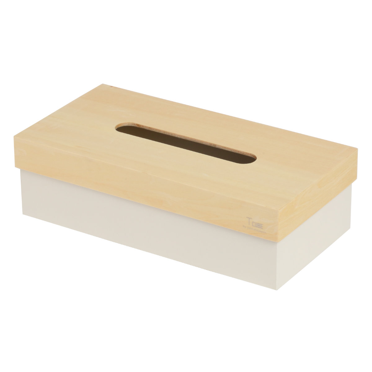 ティッシュケース 木製 T CUBE 北欧 ( ティッシュ ケース ティッシュカバー ハンドメイド 日本製 ティッシュホルダー インテリア 雑貨 リビング ダイニング 収納 おしゃれ ナチュラル 木目 ) 【アイボリー】 アイボリー