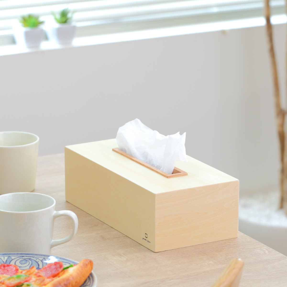 ティッシュケース KOGUCHI 木製 ( おしゃれ ティッシュボックス ティッシュカバー 卓上 ヤマト工芸 ティッシュ ケース ボックス 収納 木目 天然木 日本製 シンプル ナチュラル ティッシュペーパー 箱ティッシュ ボックスティッシュ ) 【ダークブラウン】 ダークブラウン