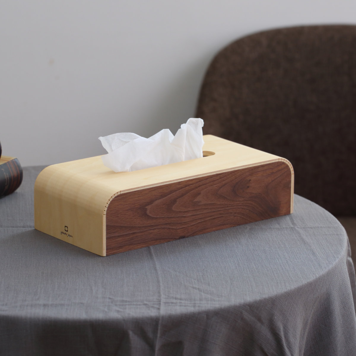 ティッシュケース COLOR BOX slim 木製 ( おしゃれ シンプル ナチュラル ティッシュボックス ティッシュカバー 卓上 置き型 ヤマト工芸 ティッシュ ケース 箱ティッシュ ボックスティッシュ 木目 天然木 日本製 ) 【ナチュラル】 ナチュラル