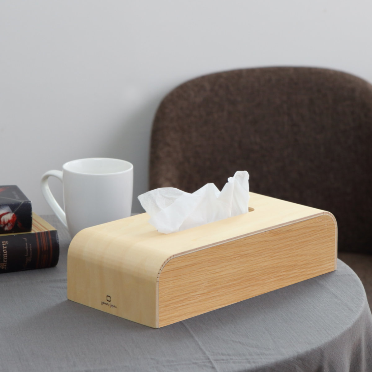 ティッシュケース COLOR BOX slim 木製 ( おしゃれ シンプル ナチュラル ティッシュボックス ティッシュカバー 卓上 置き型 ヤマト工芸 ティッシュ ケース 箱ティッシュ ボックスティッシュ 木目 天然木 日本製 ) 【ナチュラル】 ナチュラル