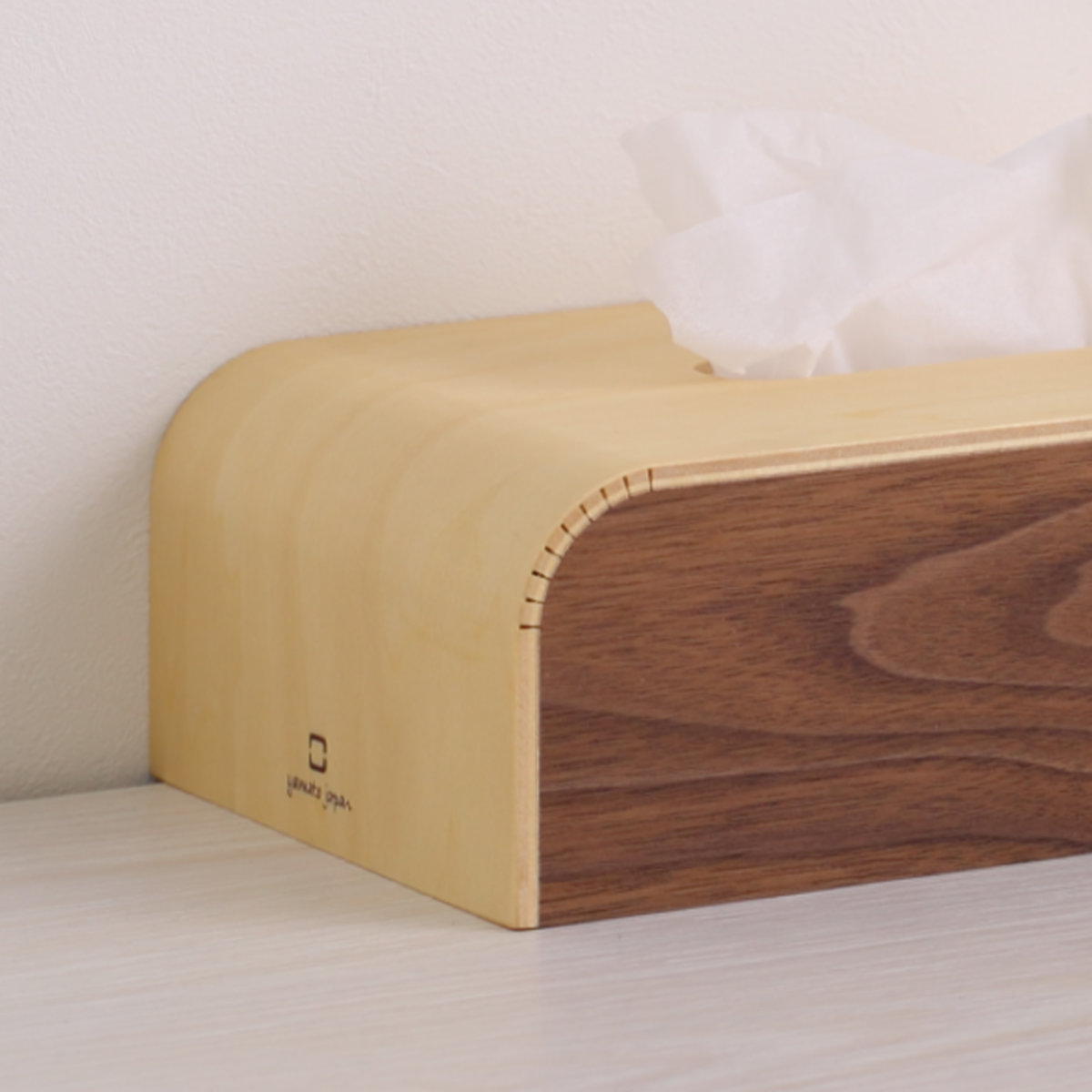 ティッシュケース COLOR BOX slim 木製 ( おしゃれ シンプル ナチュラル ティッシュボックス ティッシュカバー 卓上 置き型 ヤマト工芸 ティッシュ ケース 箱ティッシュ ボックスティッシュ 木目 天然木 日本製 ) 【ナチュラル】 ナチュラル