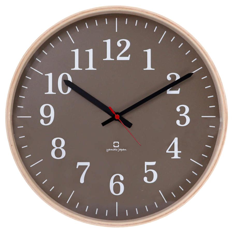 掛け時計 fullmoon スタンダード ヤマト工芸 日本製 ( 時計 壁掛け時計 掛時計 壁掛け かけ時計 とけい クロック 木製 北欧 アナログ インテリア ウォールクロック 木目 ナチュラル シンプル おしゃれ リビング 寝室 ) 【グレー】 グレー