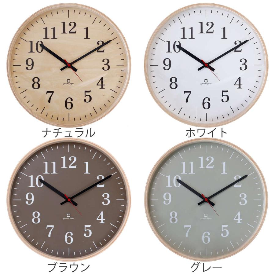 掛け時計 fullmoon スタンダード ヤマト工芸 日本製 ( 時計 壁掛け時計 掛時計 壁掛け かけ時計 とけい クロック 木製 北欧 アナログ インテリア ウォールクロック 木目 ナチュラル シンプル おしゃれ リビング 寝室 ) 【グレー】 グレー