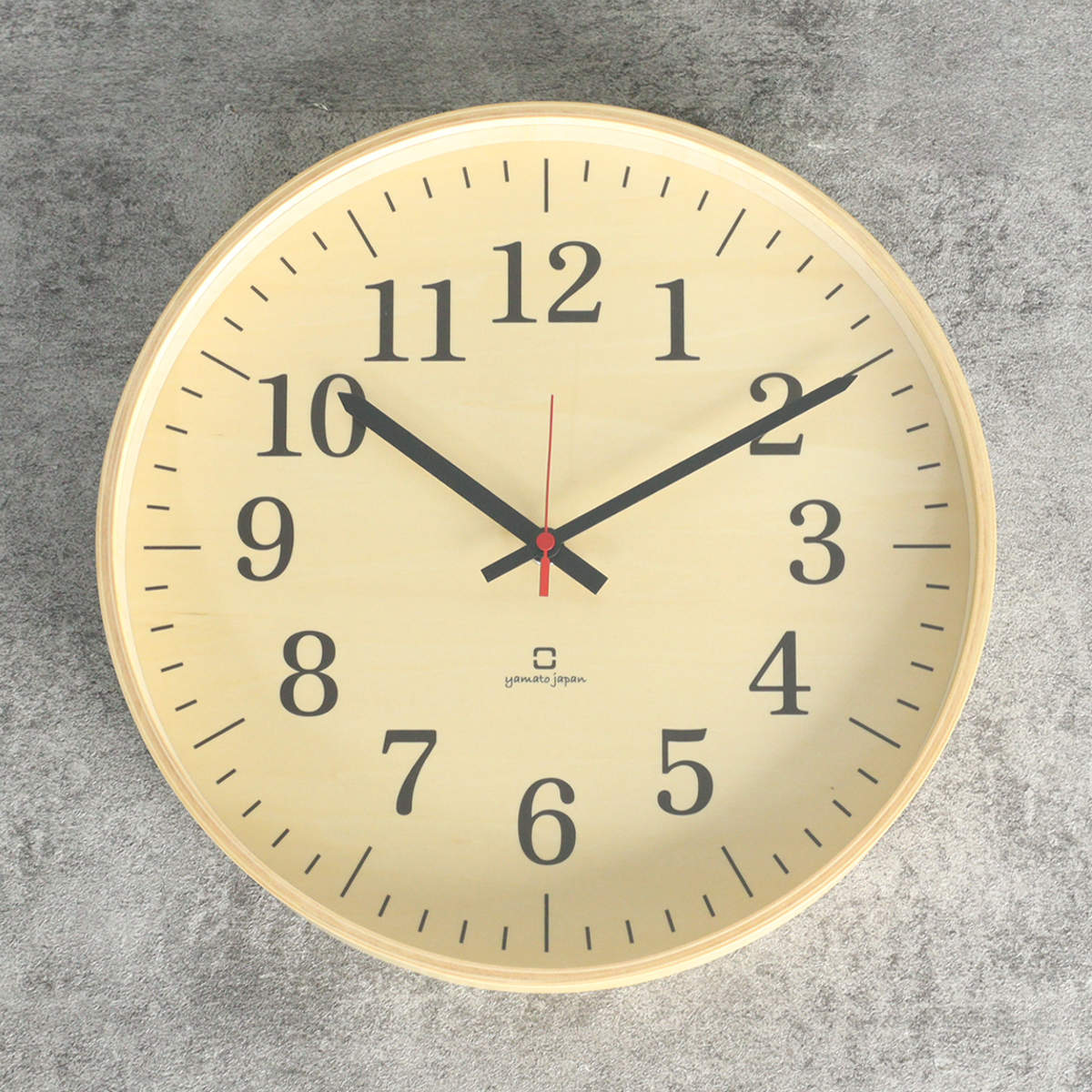 掛け時計 fullmoon スタンダード ヤマト工芸 日本製 ( 時計 壁掛け時計 掛時計 壁掛け かけ時計 とけい クロック 木製 北欧 アナログ インテリア ウォールクロック 木目 ナチュラル シンプル おしゃれ リビング 寝室 ) 【グレー】 グレー