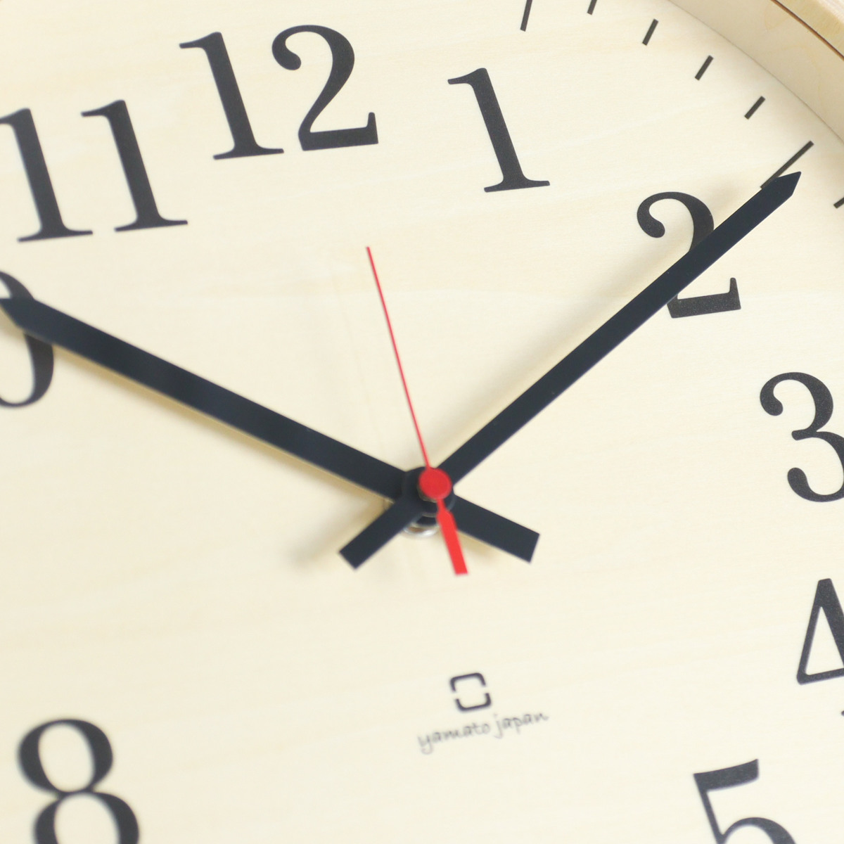 掛け時計 fullmoon スタンダード ヤマト工芸 日本製 ( 時計 壁掛け時計 掛時計 壁掛け かけ時計 とけい クロック 木製 北欧 アナログ インテリア ウォールクロック 木目 ナチュラル シンプル おしゃれ リビング 寝室 ) 【グレー】 グレー