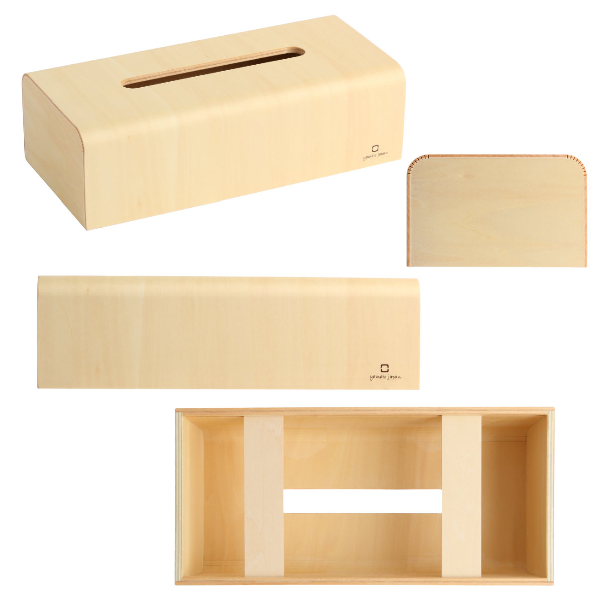 ティッシュケース 木製 ヤマト工芸 yamato NATURE BOX ( ティッシュ ケース ティッシュボックス おしゃれ ナチュラル シンプル 卓上 置き型 ティッシュカバー カバー ティッシュペーパー ボックスティッシュ ) 【ダークブラウン】 ダークブラウン