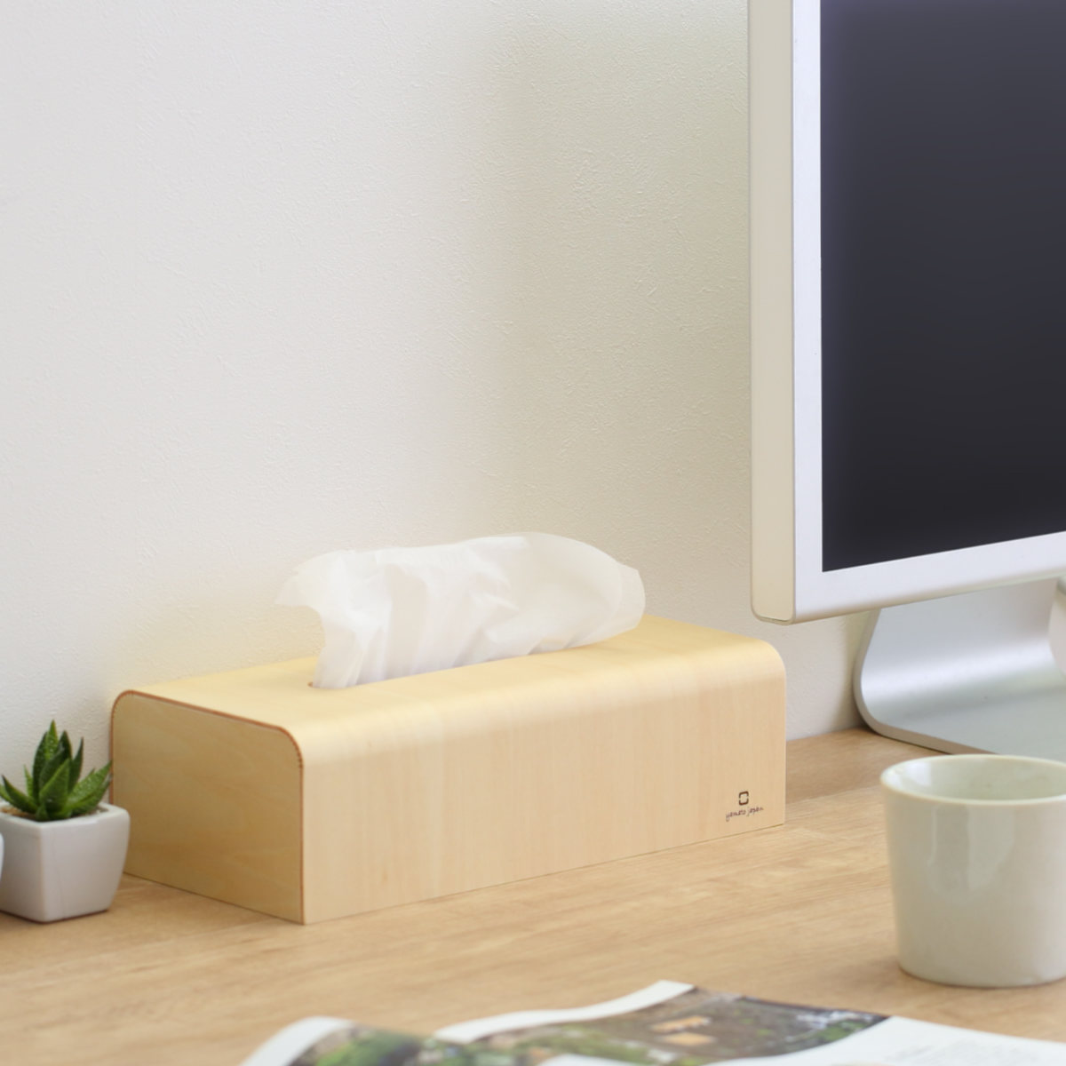 ティッシュケース 木製 ヤマト工芸 yamato NATURE BOX ( ティッシュ ケース ティッシュボックス おしゃれ ナチュラル シンプル 卓上 置き型 ティッシュカバー カバー ティッシュペーパー ボックスティッシュ ) 【ダークブラウン】 ダークブラウン