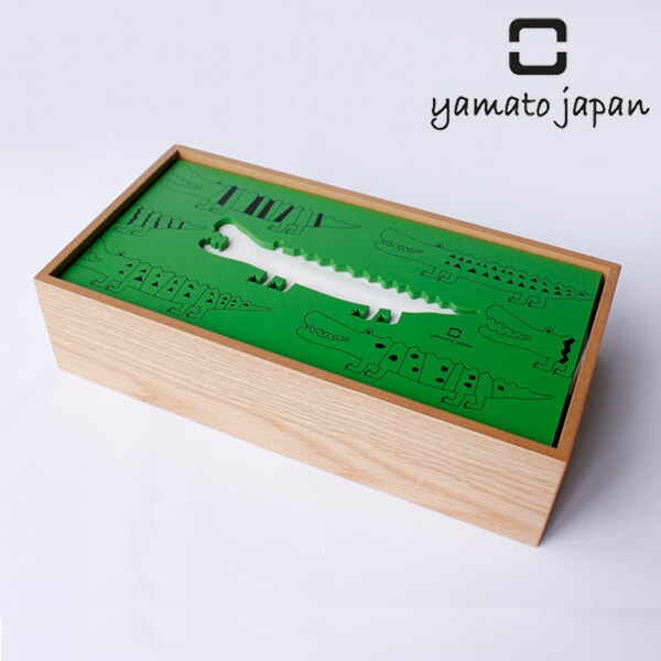 ティッシュケース ヤマト工芸 yamato hako わに ( ティッシュボックス かわいい アニマル ワニ ティッシュカバー カバー キッズ 子供 )