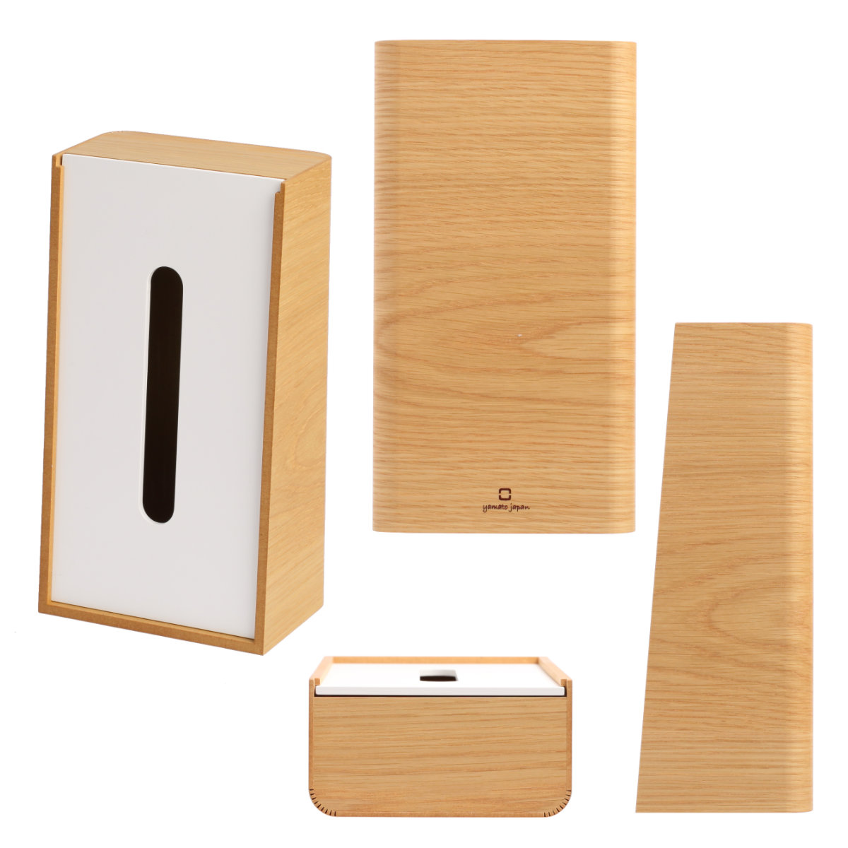 ティッシュケース 木製 LSTAND tissue ( ティッシュ ケース ヤマト工芸 日本製 縦 インテリア おしゃれ 天然木 縦型 ナチュラル ウォールナット ソフトパック ボックスティッシュ 雑貨 リビング キッチン ダイニング 突板 木目 ) 【ブラウン×ブラック】 ブラウン×ブラック