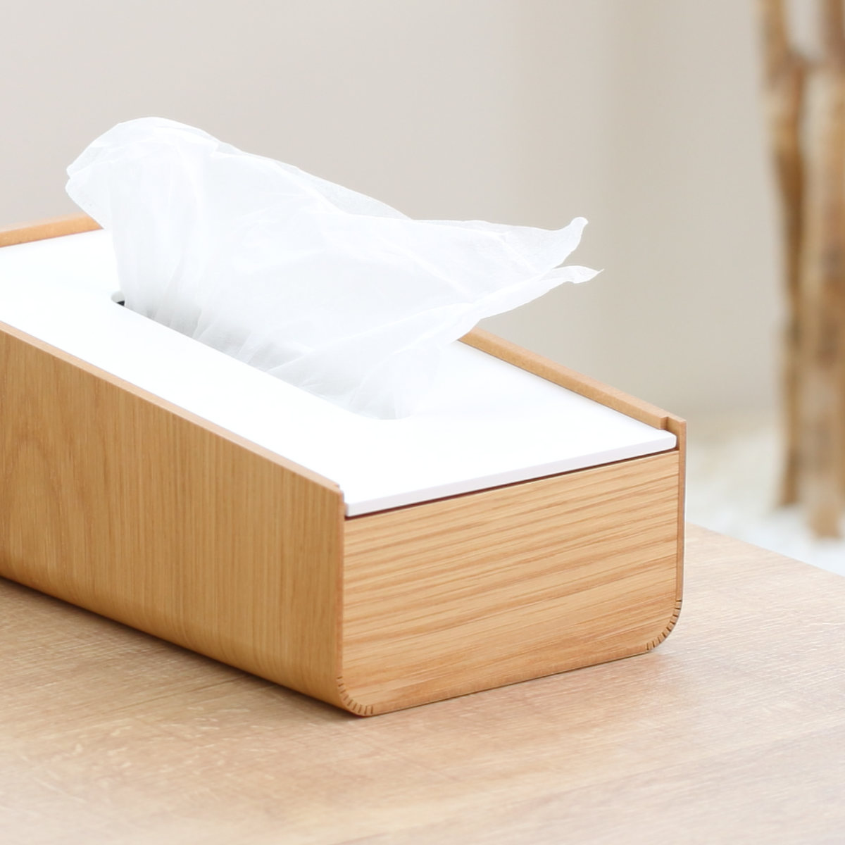 ティッシュケース 木製 LSTAND tissue ( ティッシュ ケース ヤマト工芸 日本製 縦 インテリア おしゃれ 天然木 縦型 ナチュラル ウォールナット ソフトパック ボックスティッシュ 雑貨 リビング キッチン ダイニング 突板 木目 ) 【ブラウン×ブラック】 ブラウン×ブラック