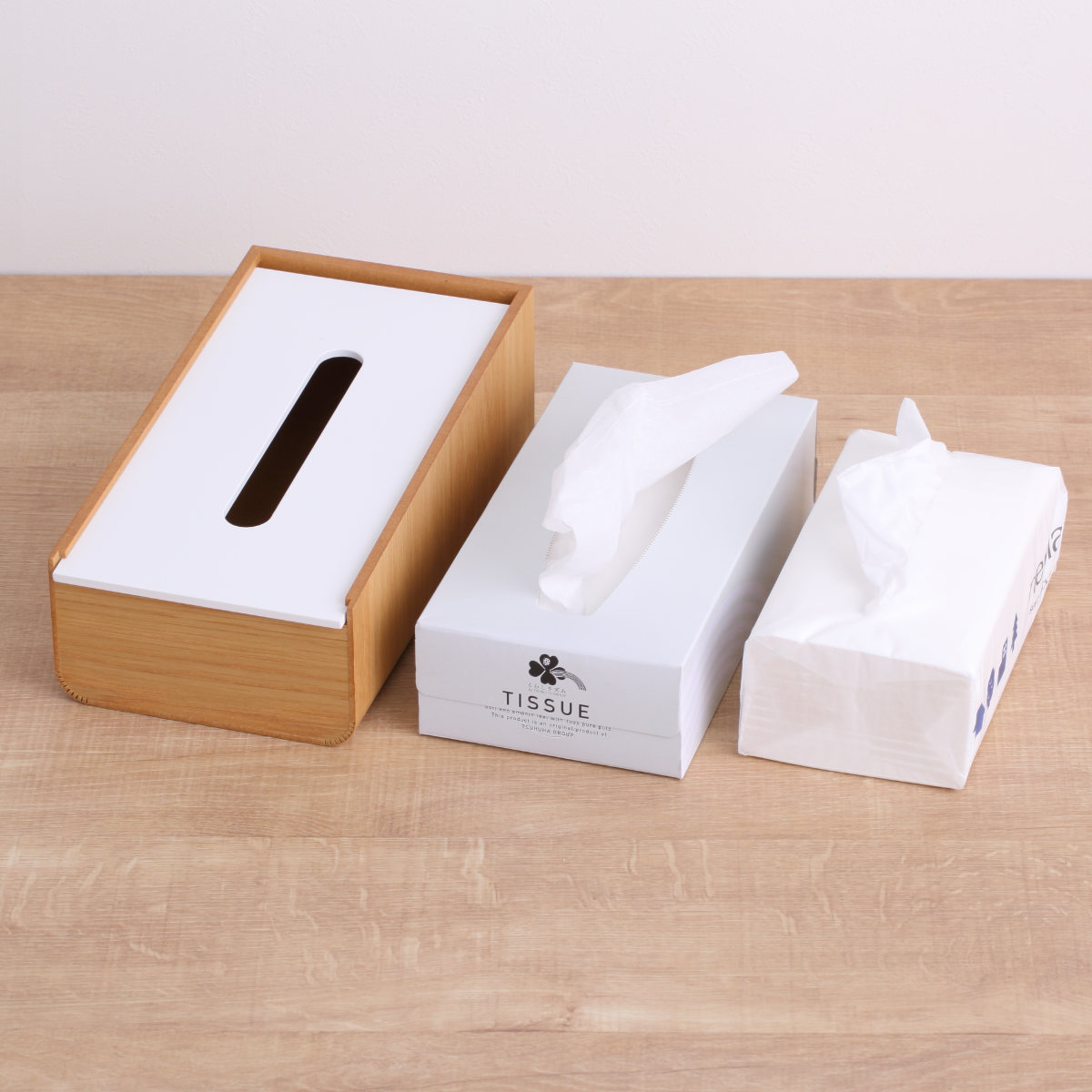 ティッシュケース 木製 LSTAND tissue ( ティッシュ ケース ヤマト工芸 日本製 縦 インテリア おしゃれ 天然木 縦型 ナチュラル ウォールナット ソフトパック ボックスティッシュ 雑貨 リビング キッチン ダイニング 突板 木目 ) 【ブラウン×ブラック】 ブラウン×ブラック