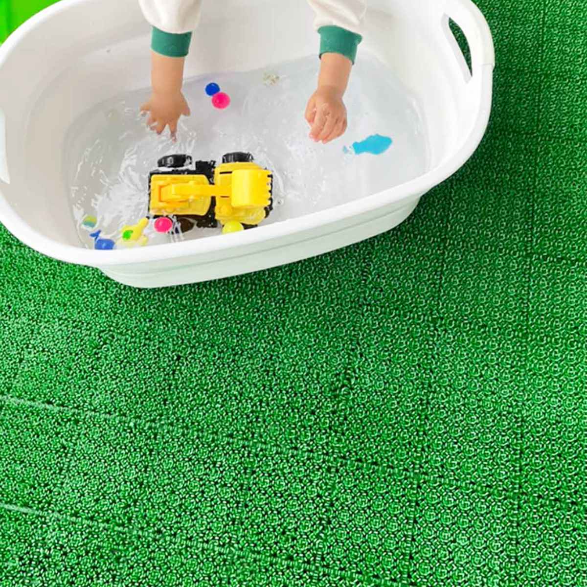 人工芝 ジョイント 若草ユニット 本体 30×30cm 120枚セット EVタイプ ( 人工 芝 庭 ベランダ ウッドデッキ ガーデン マット 耐久性 120枚 正方形 玄関 テラス バルコニー 屋上 エクステリア ガーデニング 園芸 ) 【グリーン】 グリーン