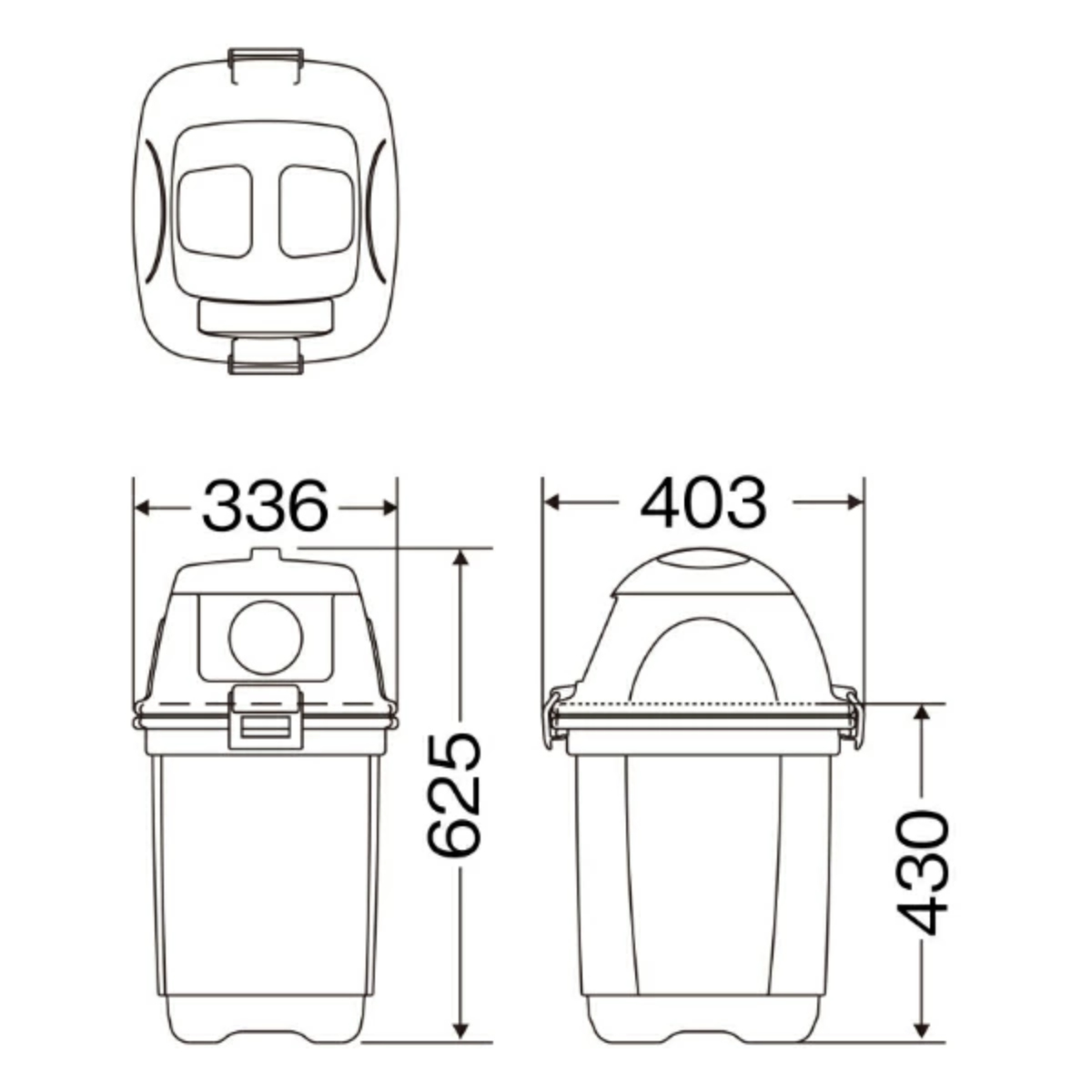 屋内用ゴミ箱 業務用ダストボックス 35L 透明エコダスター 再生プラスチック製 ( コンドル 山崎産業 ゴミ箱 ダストボックス 分別 樹脂製 ごみ箱 プラスチック 業務用 屋内 35リットル クリア 透明 分別ゴミ箱 ) 【キャップ】 キャップ