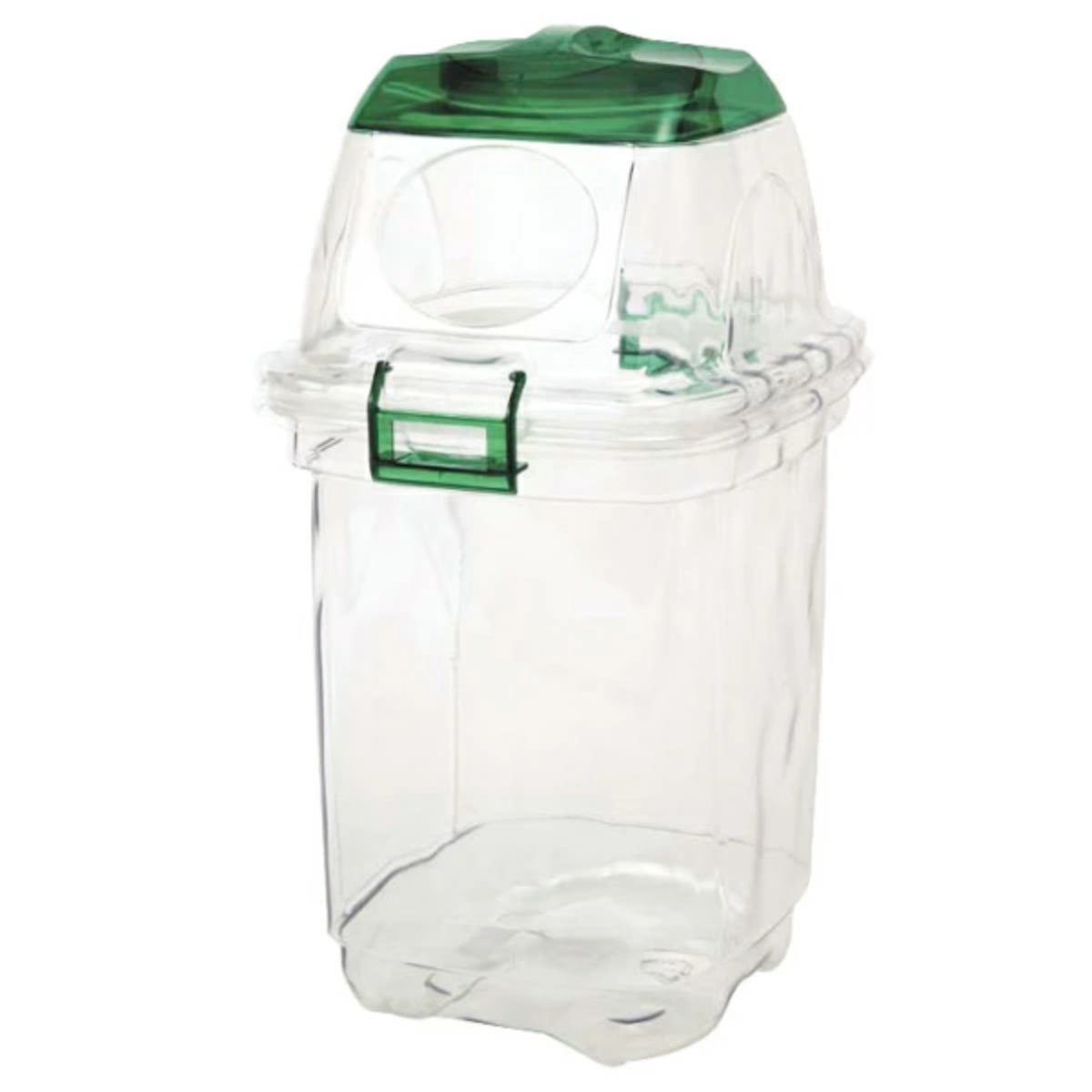 屋内用ゴミ箱 業務用ダストボックス 35L 透明エコダスター 再生プラスチック製 ( コンドル 山崎産業 ゴミ箱 ダストボックス 分別 樹脂製 ごみ箱 プラスチック 業務用 屋内 35リットル クリア 透明 分別ゴミ箱 ) 【キャップ】 キャップ