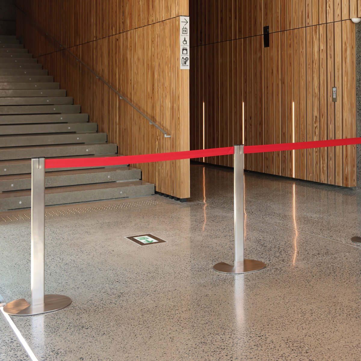 ガイドポール IB-80 STヘアーライン ( パーテーション 間仕切り )