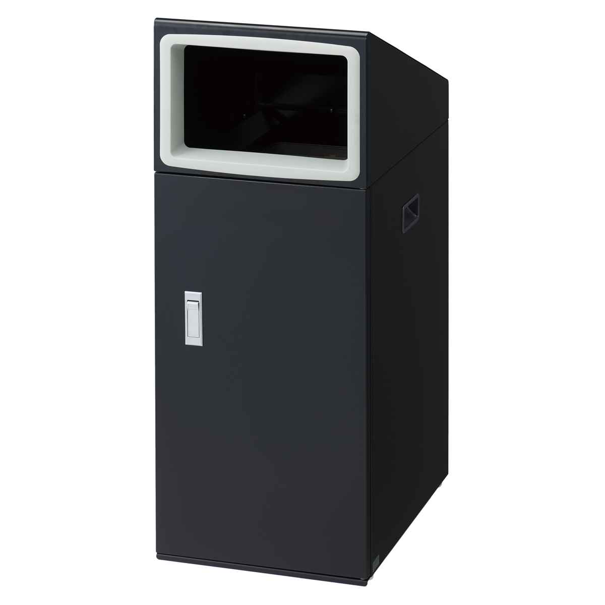 ゴミ箱 リサイクルボックスNTO-50 50L スリム 屋外用 ( 法人限定 山崎産業 業務用 ダストボックス 分別 ごみ箱 幅34 分別シール付き 50リットル 省スペース 分別ゴミ箱 内容器付き スチール製 おしゃれ ) 【ホワイト×角穴】 ホワイト×角穴