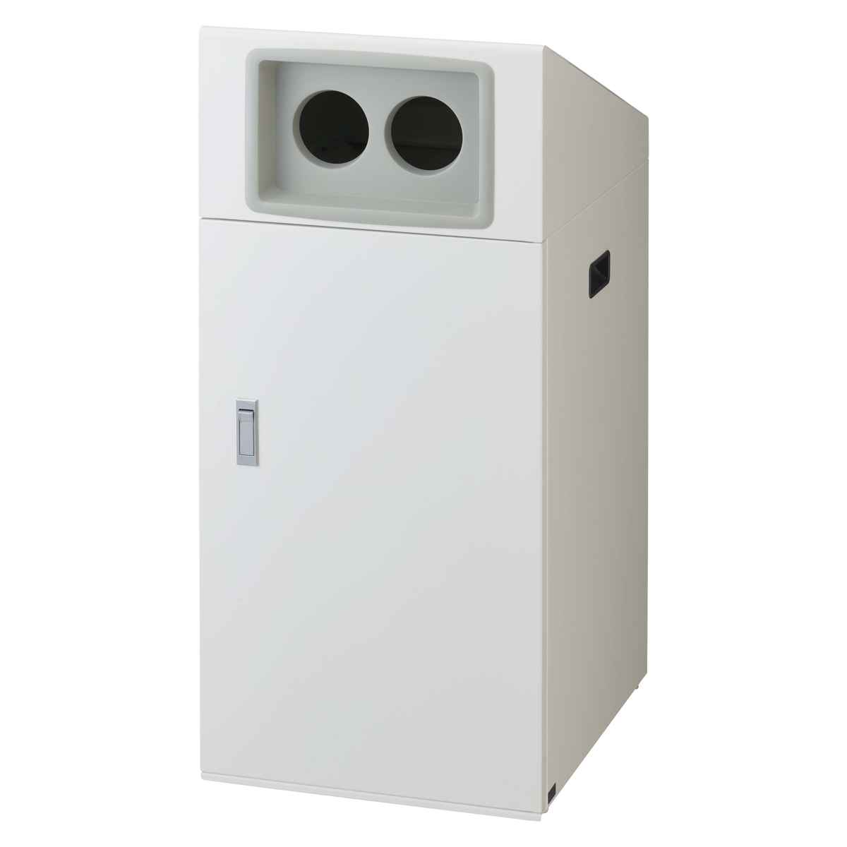 ゴミ箱 リサイクルボックスNTO-90 90L スリム 屋外用 ( 法人限定 山崎産業 業務用 ダストボックス 分別 ごみ箱 幅44 分別シール付き 90リットル 大容量 省スペース 分別ゴミ箱 内容器付き スチール製 おしゃれ ) 【ブラック×角穴】 ブラック×角穴