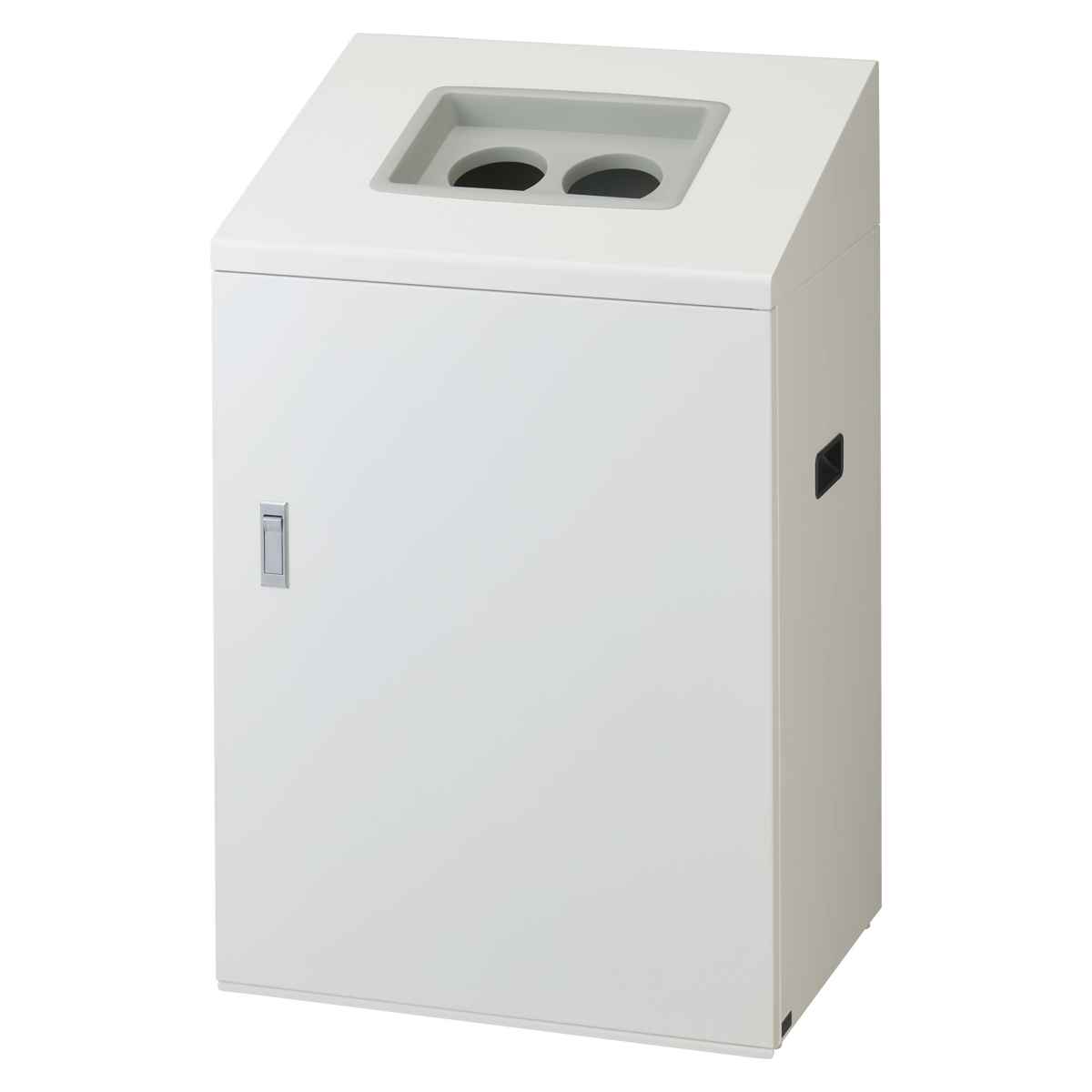 ゴミ箱 リサイクルボックスNYI-90 90L ワイド 屋内用 ( 法人限定 山崎産業 業務用 ダストボックス 分別 ごみ箱 奥行40 分別シール付き 90リットル 大容量 省スペース 分別ゴミ箱 内容器付き スチール製 おしゃれ ) 【ブラック×角穴】 ブラック×角穴