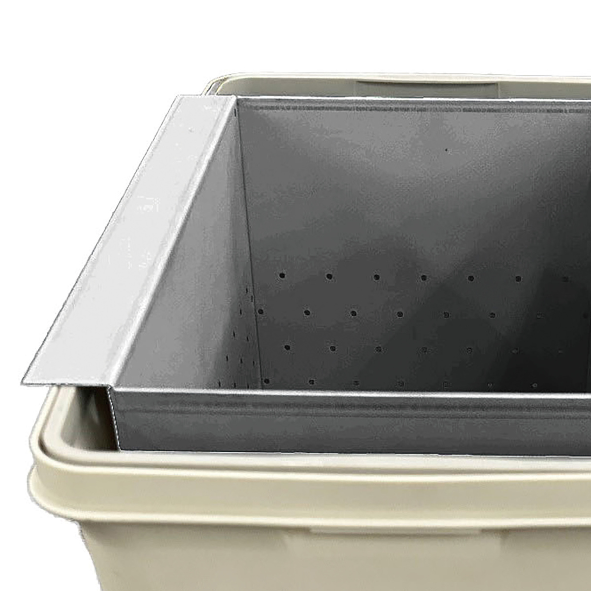 ゴミ箱 飲み残し 食べ残し 回収ボックスNT ( 法人限定 山崎産業 回収容器 残飯 飲料 水切りバスケット付き ごみ箱 ダストボックス 業務用 回収 ボックス スチール製 見えない 店舗 フードコート 飲食店 ) 【ホワイト】 ホワイト