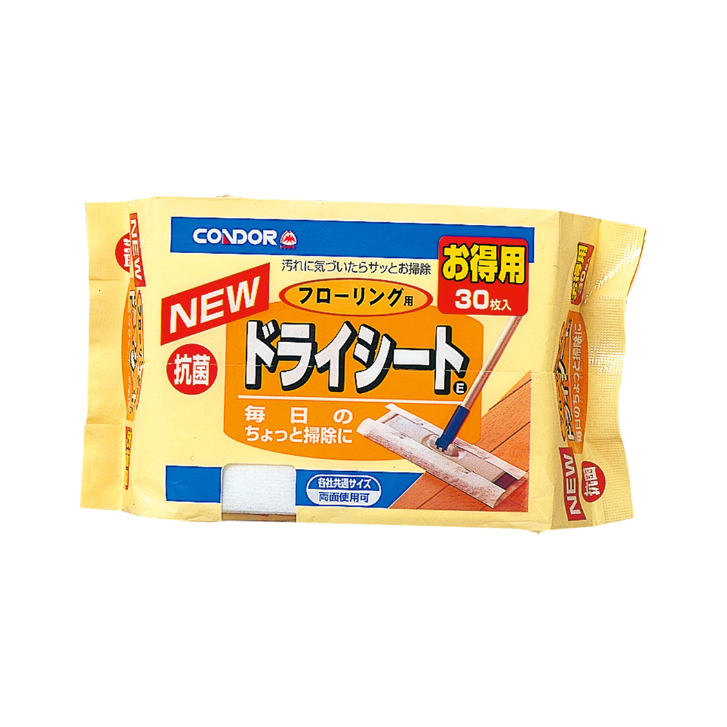 ドライシート フローリング用 30枚入り （ 取替えシート 清掃用品 床 床掃除 両面使用 床拭き ゆか フローリングワイパー用 畳 拭き掃除 フローリング そうじ 掃除 使い捨て フロアワイパー フロアーワイパー ダスター ふきん ）