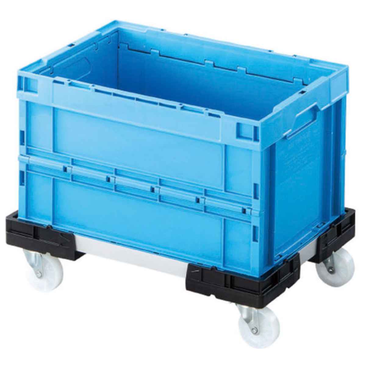 台車 カルーラ台車 75N 幅67.8×奥行46.8×高さ14.2cm ( 法人限定 山崎産業 キャスター台 耐荷重200kg コンテナ用 移動 運搬 資源ゴミ 置台 ワゴン キャリー 2分別 ゴミ箱 ダストボックス ごみ箱 トラッシュ )