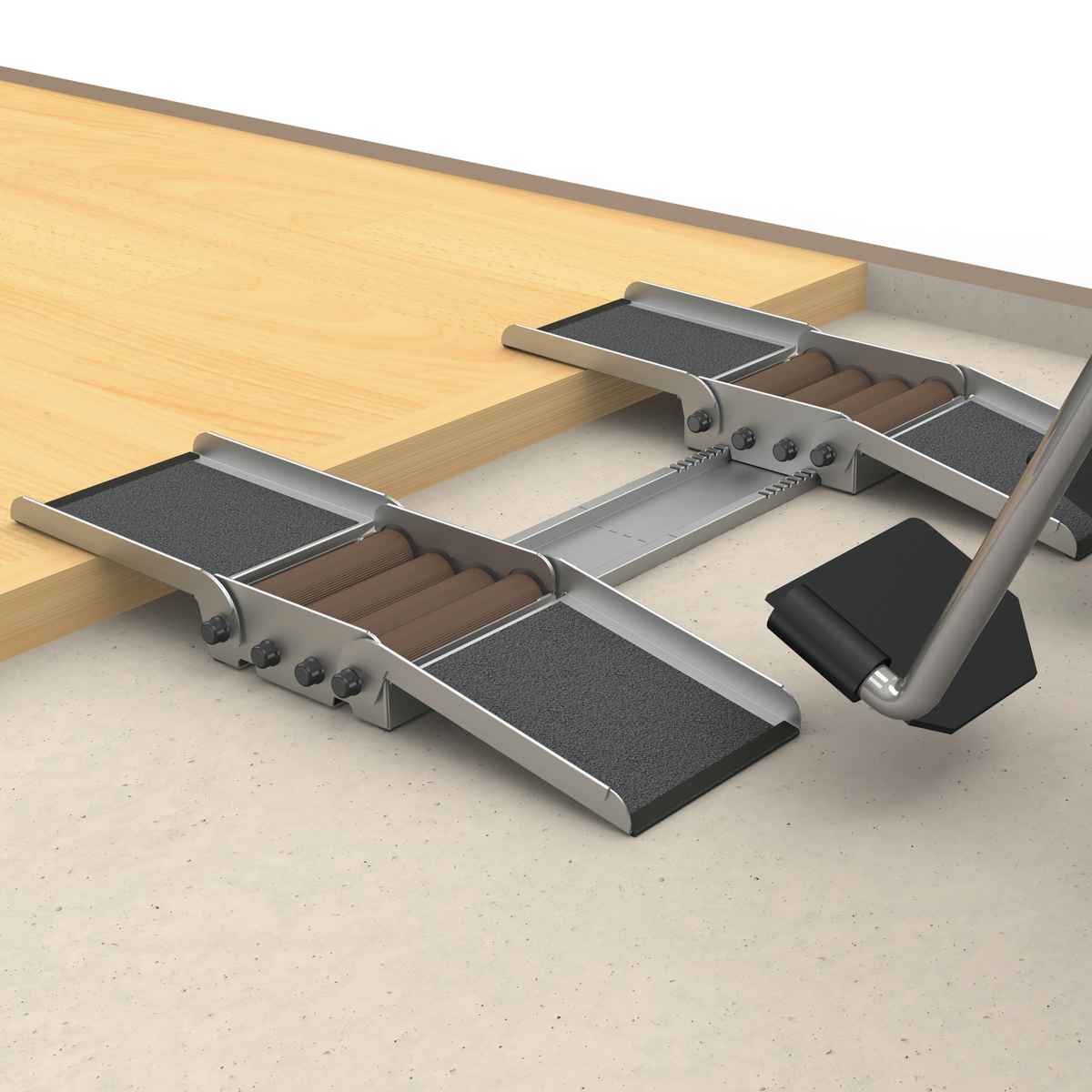 サポーター クリサポ 車いす補助 ( 法人限定 山崎産業 車椅子 タイヤ掃除 スタンド 負担軽減 移乗不要 施設 玄関 内外兼用 車いす 車イス タイヤ 車輪 ホイール 掃除 お手入れ 座ったまま )