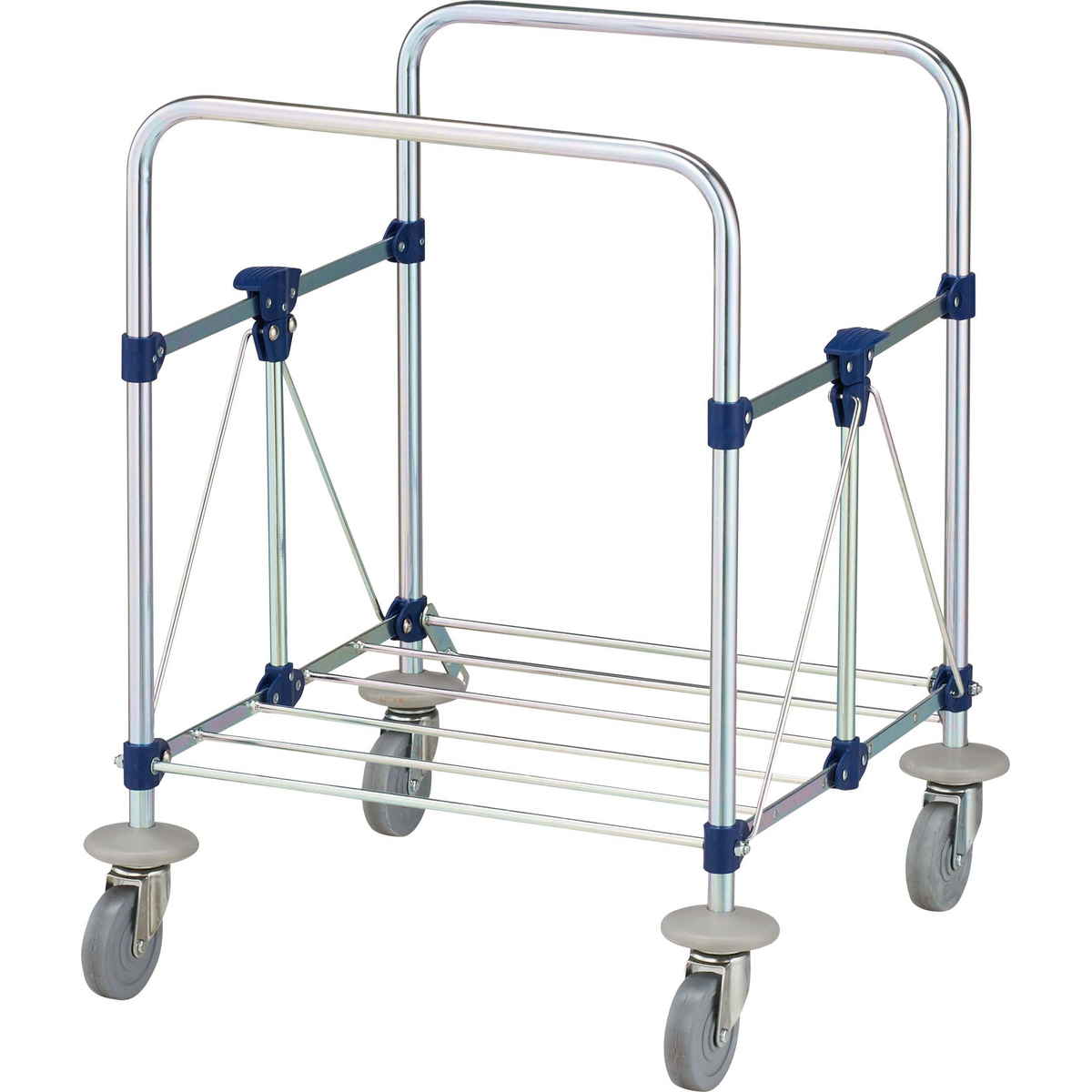 フレーム コンドル リサイクルカートY-2自立式MT 小 （ 法人限定 山崎産業 台車 カート 積載量30kg 折り畳み式 フレームのみ ゴミ箱 キャスター 傷防止 バンパー付き 直径10cmキャスター 業務用 ダストカート 運搬台車 運搬 回収 ）