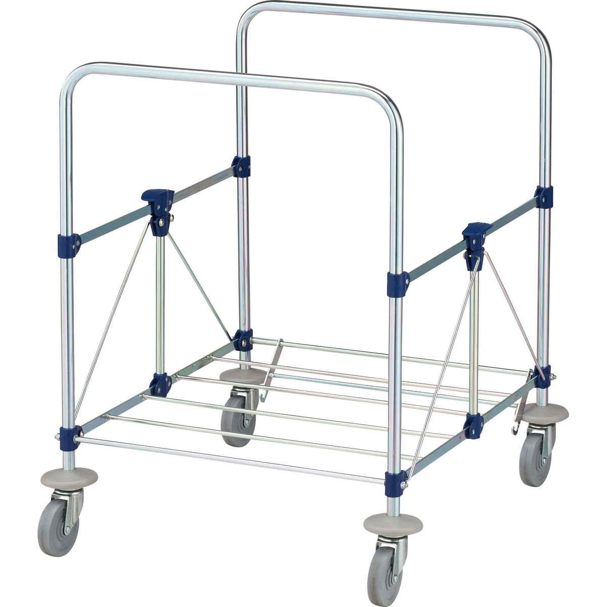 フレーム コンドル リサイクルカートY-2自立式MT 大 （ 法人限定 山崎産業 台車 カート 積載量30kg 折り畳み式 フレームのみ ゴミ箱 キャスター 傷防止 バンパー付き 直径10cmキャスター 業務用 ダストカート 運搬台車 運搬 回収 ）