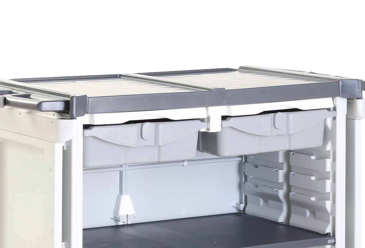 カート リネンカートSKF-0 幅64×奥行110×高さ103.5cm ( 法人限定 山崎産業 台車 回収用 リネン タオル 衣類 ホテル 旅館 客室 静音 業務用 ルームメイク ベッドメイク ワゴン 運搬台車 運搬 回収 )