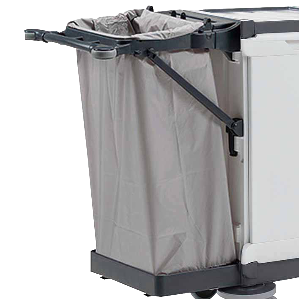 カート リネンカートSKF-1 幅64×奥行154×高さ103.5cm ( 法人限定 山崎産業 台車 回収用 袋付き リネン タオル 衣類 ホテル 旅館 客室 静音 業務用 ルームメイク ベッドメイク ワゴン 運搬台車 運搬 回収 )