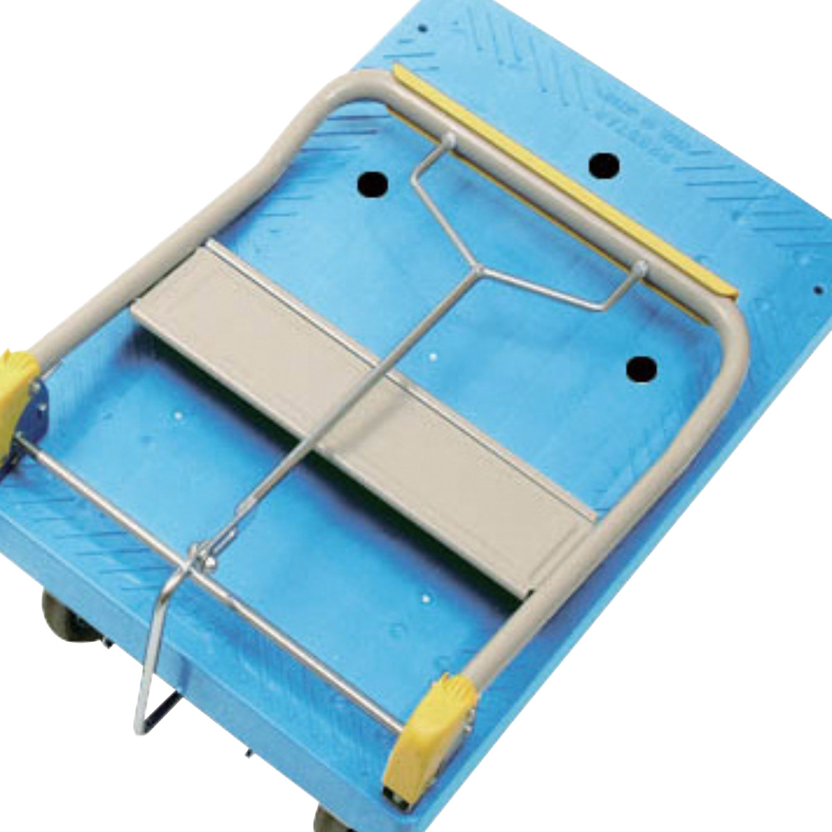 台車 静音台車 大 ハンドブレーキ付 ( 法人限定 山崎産業 キャスター台 積載重300kg 静音 折り畳み式 移動 運搬 荷物 備品 医療 施設 置台 ワゴン キャリー 業務用 オフィス 病院 介護 )