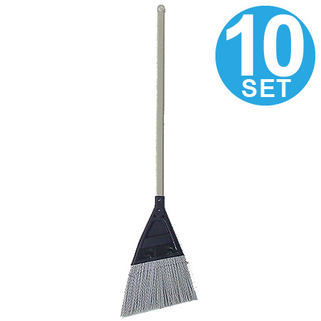 化繊箒 （ ほうき ） 短柄 （ 天然木・ポリエチレンカバー ダストリー用 10本セット 箒 天然木 ポリエチレンカバー ホウキ 掃除 掃除用具 清掃 ）